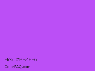 Hex #bb4ff6 Color Image
