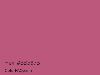 Hex #bb587b Color Image