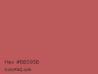 Hex #bb595b Color Image