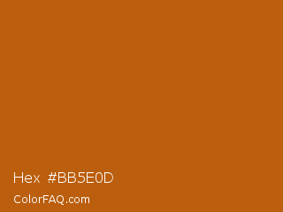 Hex #bb5e0d Color Image