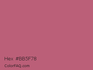 Hex #bb5f78 Color Image