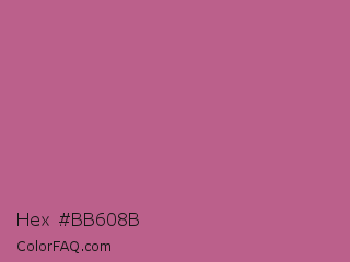 Hex #bb608b Color Image
