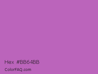 Hex #bb64bb Color Image
