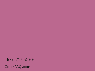 Hex #bb688f Color Image