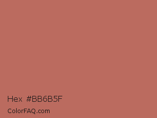 Hex #bb6b5f Color Image