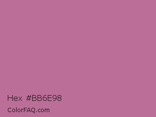 Hex #bb6e98 Color Image