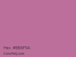 Hex #bb6f9a Color Image