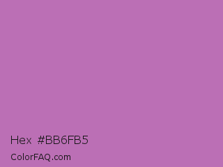 Hex #bb6fb5 Color Image