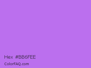 Hex #bb6fee Color Image