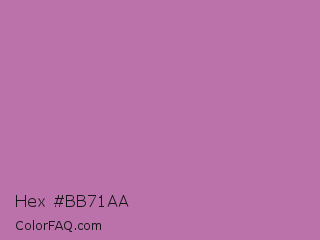 Hex #bb71aa Color Image