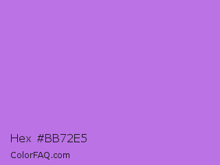 Hex #bb72e5 Color Image