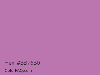 Hex #bb76b0 Color Image