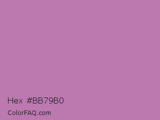 Hex #bb79b0 Color Image