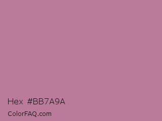 Hex #bb7a9a Color Image