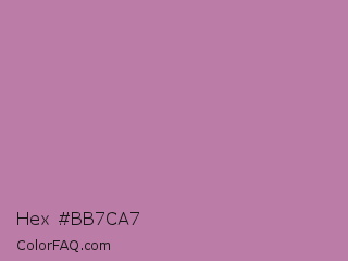 Hex #bb7ca7 Color Image