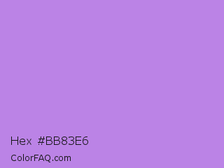 Hex #bb83e6 Color Image