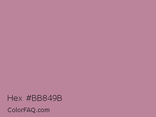 Hex #bb849b Color Image