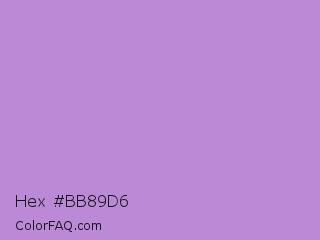 Hex #bb89d6 Color Image