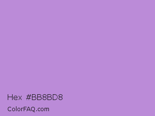 Hex #bb8bd8 Color Image