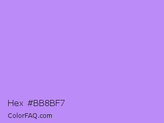 Hex #bb8bf7 Color Image