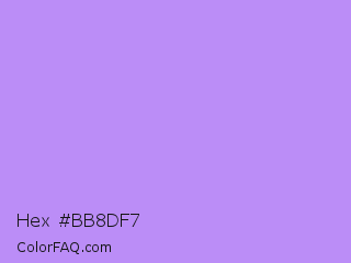 Hex #bb8df7 Color Image