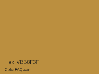 Hex #bb8f3f Color Image