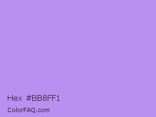 Hex #bb8ff1 Color Image
