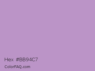 Hex #bb94c7 Color Image