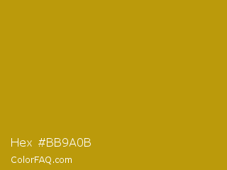 Hex #bb9a0b Color Image