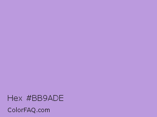 Hex #bb9ade Color Image