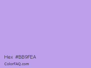 Hex #bb9fea Color Image