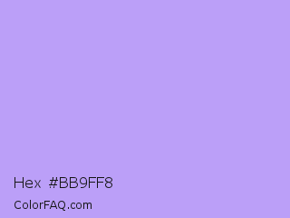 Hex #bb9ff8 Color Image