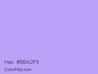 Hex #bba2f9 Color Image