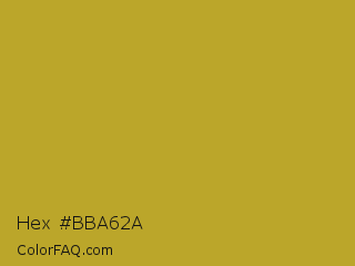 Hex #bba62a Color Image