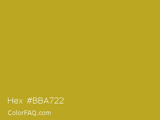 Hex #bba722 Color Image