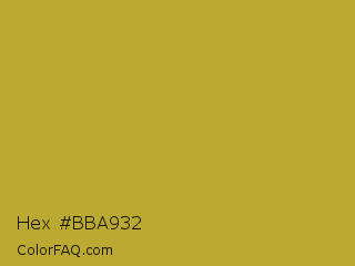 Hex #bba932 Color Image