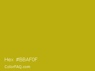 Hex #bbaf0f Color Image