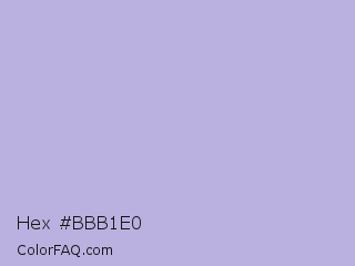 Hex #bbb1e0 Color Image