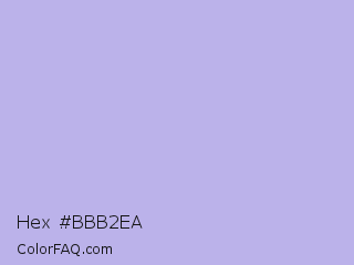 Hex #bbb2ea Color Image