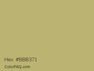 Hex #bbb371 Color Image