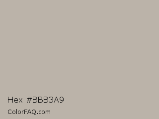 Hex #bbb3a9 Color Image