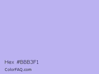 Hex #bbb3f1 Color Image