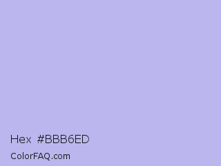 Hex #bbb6ed Color Image