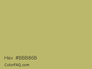 Hex #bbb86b Color Image