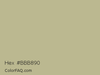 Hex #bbb890 Color Image