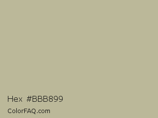 Hex #bbb899 Color Image