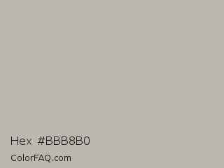 Hex #bbb8b0 Color Image