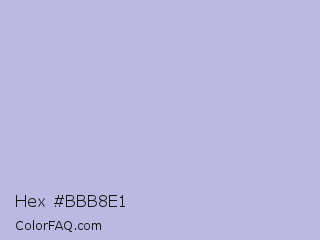 Hex #bbb8e1 Color Image