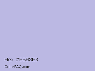 Hex #bbb8e3 Color Image