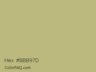 Hex #bbb97d Color Image